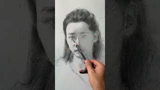 Master skill Do you like this sound fypdrawing asmrdrawing charcoaldrawing portraitdrawing [upl. by Rutter]