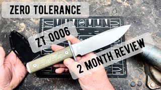 2 months review of the Zero Tolerance ZT0006 fixed blade knife [upl. by Sirtaeb]