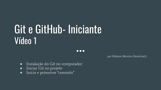 Git para iniciante  Vídeo 1 [upl. by Civ281]