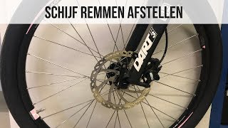 Schijfremmen afstellen  MTB  E Bike fiets remmen af stellen [upl. by Naneik]