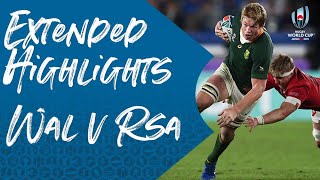 Extended Highlights Wales 1619 South Africa  Rugby World Cup 2019 [upl. by Nalyd]