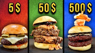 5€ vs 50€ vs 500€ HAMBURGUESAS 🍔 ¿Merecerá la pena [upl. by Lubba529]