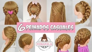 6 Peinados Casuales para Cabello Largo con Trenzas para la Escuela Faciles y Rapidos [upl. by Heisser936]