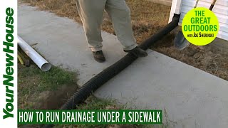 How to Run Wires or Drainage Under a Sidewalk or Driveway  The Great Outdoors [upl. by Felike]