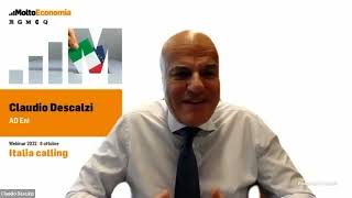 Lintervento di Claudio Descalzi nel webinar di MoltoEconomia quotitalia callingquot [upl. by Deanne]