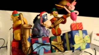 Animated Disney Winnie Pooh Brass Band Mr Christmas Plays 21 Carols XMAS [upl. by Goldwin]