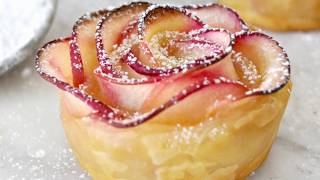 How to Make Apple Roses in One Minute Video [upl. by Akemahc271]