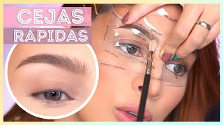 TUTORIAL DE CEJAS FÁCIL Y RÁPIDO CON PLANTILLA [upl. by Anastasie]