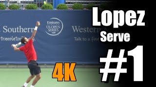 Feliciano Lopez in 4k  Serve 1  Western amp Southern Open 2014 [upl. by Gentille]