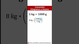 Conversión de kilogramos a gramos kg a g – parte 2 [upl. by Eizdnil607]