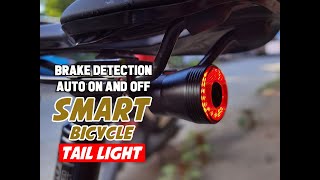 Rockbros Smart Tail light for cyclist  Smart Brake sensor [upl. by Marcel545]