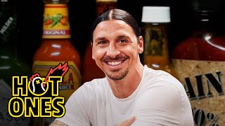 Zlatan Ibrahimović Gets Slide Tackled By Spicy Wings  Hot Ones [upl. by Ecinej673]