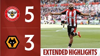 Brentford 53 Wolves  Premier League Highlights [upl. by Llevron]