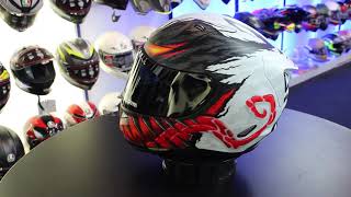 HJC RPHA 11 Marvel Anti Venom Motorcycle Helmet [upl. by Etolas]