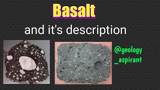 Basalt and its description  lecture 48 of igneous petrology GeologyAspirant [upl. by Eiramnwad29]