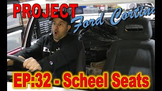 PROJECT CORTINA  EP32  Scheel Seats installed [upl. by Ellerad]