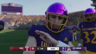 Week 9 Temple Vs ECU College football 25 102624 [upl. by Meadow]