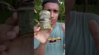 Excellent with tree bark outdoorscamping skill sentohub [upl. by Sydalg]