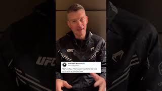 Wonderboy Thompson reacts after KO loss to Joaquin Buckley at UFC 307 [upl. by Enner]