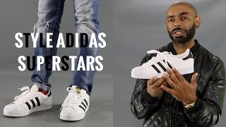 How To Style Adidas SuperstarsHow To Wear Adidas SuperstarsAdidas Superstars Review [upl. by Annadiane]