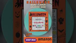 Halloween Word Search Coloring Book on amazon halloween halloween2024 coloringbook coloring [upl. by Atteloc]