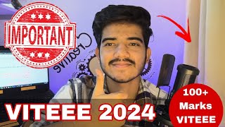 How to Score Good in VITEEE EXAM  End moment tips  importance topics  Viteee exam 2024 [upl. by Ng]