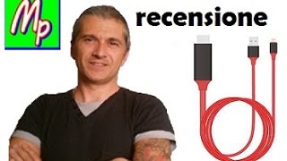 Recensione cavo adattatore HDMi Lenuo 2 m MHL micro USB a HDMI 1080p HDTV TV [upl. by Ahsiuqet946]