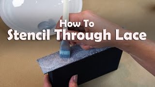 How To Stencil Through Lace [upl. by Towroy163]