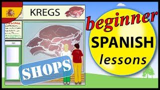 Shops in Spanish  Beginner Spanish Lessons for Children [upl. by Eileen]