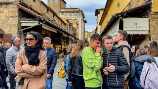 Walking Tour Ponte Vecchio Firenze  Florence Italy [upl. by Ahgiel]