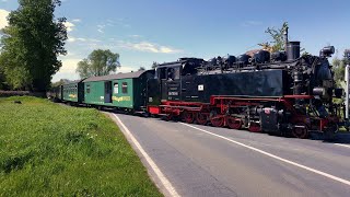 Lößnitzgrundbahn  Berbisdorf im quotSommerquot und das bereits Ende April [upl. by Ahsiak]