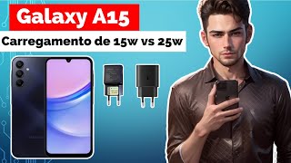 Galaxy A15  Carregamento de 15w vs 25w baseus a15 samsung [upl. by Essirahc432]