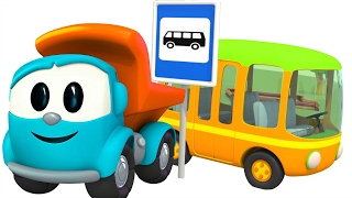 Léo o caminhão curioso Um ônibus Animação infantil [upl. by Bernelle454]