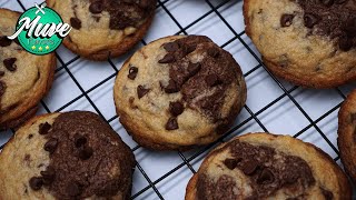 Galletas MARMOLADAS con chispas de CHOCOLATE DELICIOSAS  Muve Flavors [upl. by Abih913]