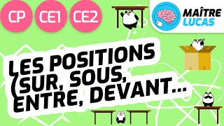 Les positions devant derrière etc CP  CE1  CE2  Cycle 2  Se repérer dans lespace  FLE [upl. by Kaasi]