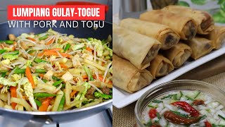 Crispy Lumpiang Gulay Togue with Pork and Tofu  Plus masarap na sawsawan [upl. by Lindo]