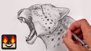 How To Draw a Leopard  Sketch Tutorial [upl. by Nhojleahcim656]