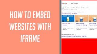 How to embed other Websites with iFrame in HTML [upl. by Atsedom]