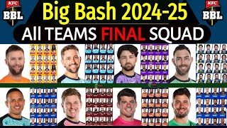 Big Bash League 202425 All Teams Final Squad  All Teams Final Squad BBL 20242025  BBL 20242025 [upl. by Talich]