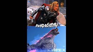 Thor Marvel vs Evolved Godzilla Monsterverse godzilla thor monsterverse marvel whowillwin [upl. by Jollanta]