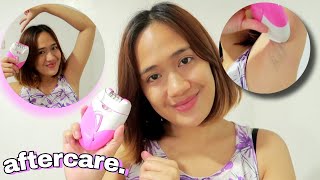 How to use EPILATOR hair removal  AFTER CARE KEDA epilator from ‎Shopee Philippines [upl. by Ecniuq]