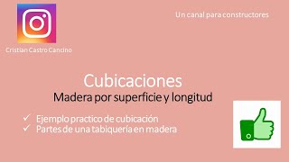 Cubicación de madera por superficie y longitud [upl. by Othe]