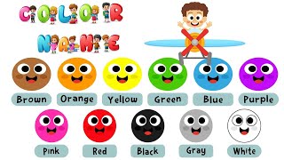 Colors in English  colours name  रगों के नाम  rangon ke naam  Colors Song for kids Learn Color [upl. by Olbap]