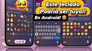 iOS TECLADO en ANDROID BLUR estilo iPhone en Android TUTORIAL 😍😍🌸 [upl. by Clarey]