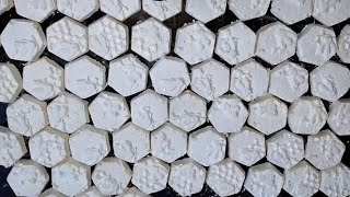 60 Gym Chalk hexagons crush Satisfying ASMR  Sleep Aid  please subscribe fyp relax crunchyasmr [upl. by Nivanod218]