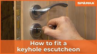 How To Fit a Keyhole Escutcheon [upl. by Aneret]