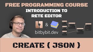 Learn How To Create JSON Data Structure In Rete Visual Programming Edito On BITBYBITDEV 3D platform [upl. by Idid]