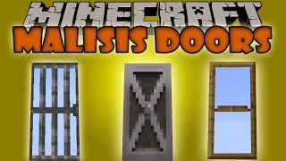 Minecraft Malisis Doors Mod Tanıtımı  Otomatik Kapı ve Kendi Kapını Yapma [upl. by Lhadnek]