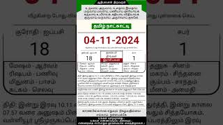 Today Tamil Calendar l Rasi palan l November 4 2024 l tamilcalendar tamilcalendar2024 [upl. by Idette]