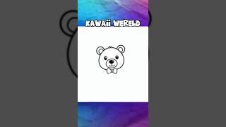 HOW TO DRAW A CUTE KAWAII TEDDYBEAR DRAWING FOR BEGINNERS [upl. by Morrissey]